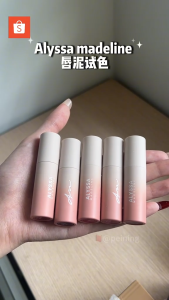 OFFICIAL Alyssa Madeline Matte Lip Mud Lip Glaze Velvet Mousse Lipstick Long-lasting Moisturising Lipstik Lip tint