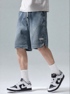 Wood soon | Retro Washed Breathable Loose-fit Drawstring Shorts