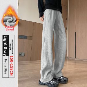 Womens Fleece Lined Pants Straight Loose Leg