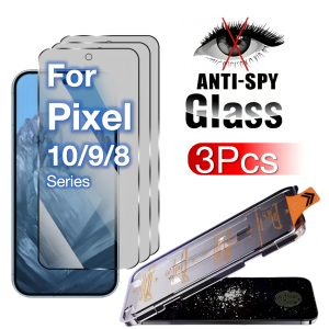 3Pcs For Google Pixel 10 9 Pro XL 8A 8 7 7a 5G 4G Anti-Peeping Screen Protector Toughened Glass Accessories No Dust Easy Kit