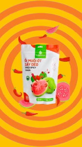 Ổi Sấy Dẻo Muối Ớt NONGLAMFOOD Dẻo Mềm Cay Cay Đậm Vị Cực Cuốn Đồ Ăn Vặt Trái Cây Sấy Túi 300g
