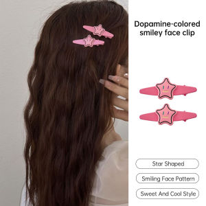 กิ๊บติดผม กิ๊บหนีบผมสวยๆ แฟชั่นสไตล์เกาหลี คลิปติดผมแปดด้านสีสันยิ้มหน้าดาวคลิปปากเป็ดหวานเท่ห์ เครื่องประดับผมผู้หญิง ACFUNY