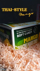 Thai Style Mango Cube Gummy Soft Candy 30PCS Box Kids Treat Snack Lootbag Fillers