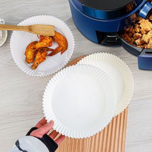 Bánh Kẹo Dày Dùng Riêng Cho Máy Chiên Không Dầu Hình Tròn 16cm Đệm Giấy Nướng Trắng Dùng Một Lần Không Thể Tùy Chỉnh