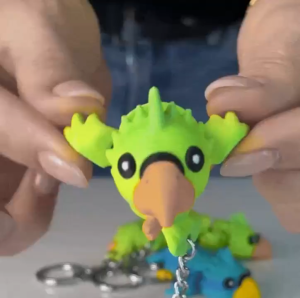 Cuero Mainan Gantungan Kunci Artikulasi Burung terlaris