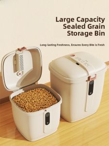 Vacuum Sealed Pet Food Storage Bucket Moisture Proof Cat And Dog Container Home Use Box Durable Food Grade Material
