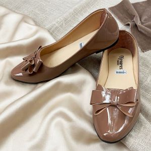 WR SEPATU WANITA FLATSHOES BALET KAYLA PREMIUM  GLOSSY NS10 PEREMPUAN