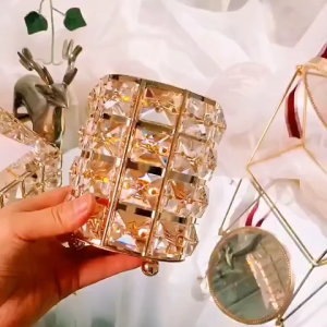 Tempat Kuas Makeup Kristal Mewah Pen holder Tempat pulpen Tempat Remote Brush Holder
