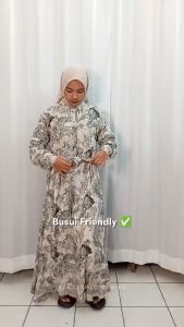 Gamis Bahan Rayon Lunadior busana wanita by Carela Dress
