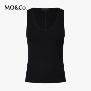 MO&Co. | Minimalist U-Neck Stretchy Ribbed Vest