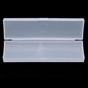 Pencil Cases School Office Simple Matte Transparent Plastic Box Frosted Pink Green White Pens Storage Stationery Supplies