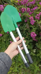 Xẻng Xúc Đất Làm Vườn Mini (Màu Xanh) - Dài 40cm/50cm - Dụng Cụ Trồng Cây Cầm Tay Bền Nhẹ 250g-300g