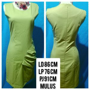 DRESS KUTUNG/SLEEVELESS HIJAU LEMON 133