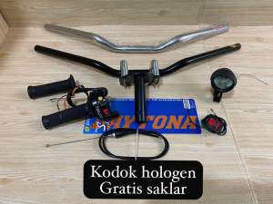 Paketan stang Rzr+adaftor stang+gas spontan 2tombol+lampu tembak led=Gratis saklar