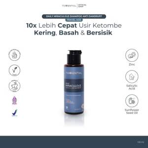 TORRENTIAL Daily Miraculous Shampoo Anti Ketombe Gatal dan Jamur 250 ml dan 100 ml- Sensitive Scalp Serum