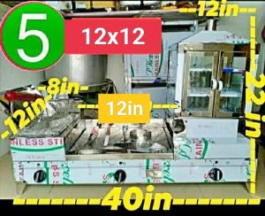 BURGER GRIDDLE DEEP FRYER STEAMER 3in1 Pure Stainless Best for Business Station 12x12 all in one