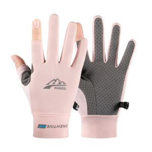 WRELS | Summer Motorcycle Gloves Ice Silk Touchscreen Anti Slip Sun UV Protection Cycling Gloves Elastic Breathable Thin Fishing Gloves