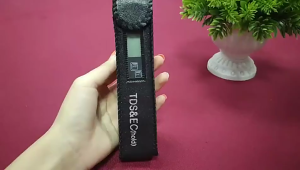Poindtg TDS&EC Meter Alat Ukur Hidroponik Air Aquarium/3-in-1 Pena Deteksi Suhu Detektor Konduktivitas dengan Leather Case