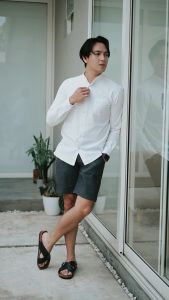 Cogen Sandal Jepit Pria Sendal Kulit Birken Vintage - Kastel Brown