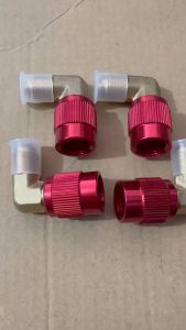 Đầu chuyển đổi gas R410A Hongsen đầu đực phi 6 (R22) sang đầu cái phi 8 (R410) vuông góc