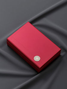 High-End Leather Tea Leaf Packaging Box Empty Gift Box Rock Tea Brewing Box Red Tea Vintage Chinese Style Handmade Tea Set