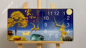 Đồng Hồ Treo Tường tráng gương 5D cao cấp dồng hồ kim trôi không gây tiếng ồn(tặng kèm pin+đinh treo).