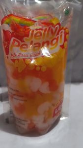 Jelly Pelangi 500 Gram / 1 Kg Rasa Leci dan Jeruk Topping Minuman Salad Es jely Menu Takjil Pudding Puding Cendol Candil Cendil Agar Ager Nata De Coco Toping campuran Minuman