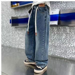 Trendy Straight Leg Jeans for Boys 12 Years Old And above Spring Autumn New Style Long Pants Handsome Childrens Denim