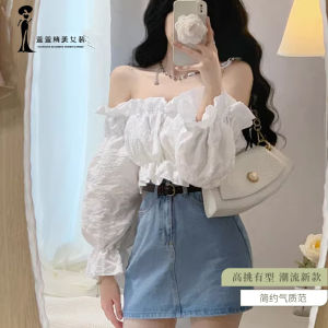 Áo Sơ Mi Nữ Tay Ngắn Gợi Cảm Cổ Chữ V Thiết Kế Thanh Lịch Áo Cánh Viền Xếp Ly Chất Liệu Khác Siêu Mỏng Mùa Xuân 2023