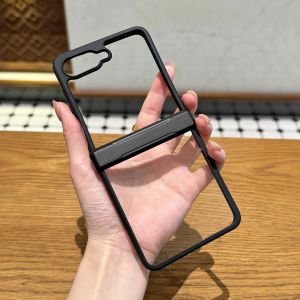 เคสใสสําหรับ Samsung Galaxy Z Flip 7 Matte Skin Friendly บานพับพับกันกระแทกป้องกัน PC อุปกรณ์เสริม Funda