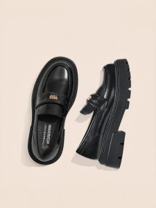 Warrior | Comfortable Summer Thick Sole Leather Loafer Shoes