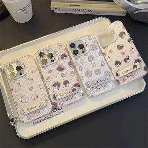 Mancar Laser Cut Colorful Silver iPhone Case with Stand Anti-Fall Compatible with Apple 17 pro 15 14 pro Max 13 Mini XS R Max