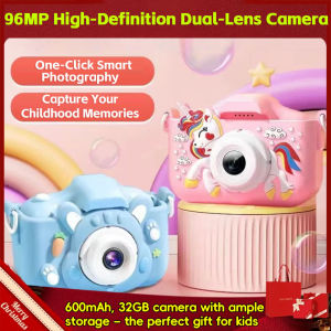 Kids Mini Camera 9600W pixels high-definition dual-lens photo and video recording cute mini cartoon camera for children childrens camcorder record life