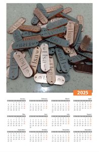 label akrilik rose gold 100 pcs