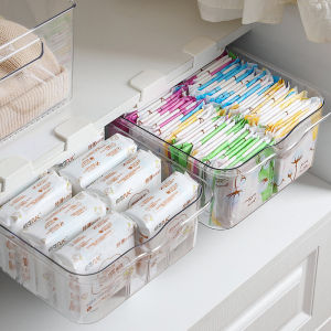 Sanitary Napkin Storage Box Sanitary Pads For Home Transparent Drawer Wall-Mounted Underwear Socks Organize Fantastic Wardrobe