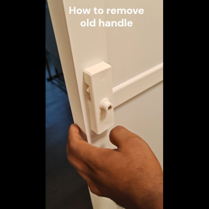[SG SHOP SELLER] HDB PVC Sliding Toilet Door Lock Left / Right (Off White)