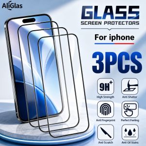 3Pcs HD Clear Screen Protector For iPhone 15 16 17 Pro Max Plus 17 Air 16e Tempered Glass For iPhone 14 13 12 11 Pro XR XS Glass