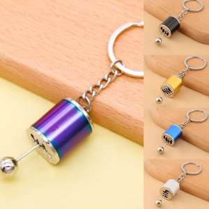 Creative Auto Part Model Gear Shifting Keychain Keyring ADHD Fidget Key Chain