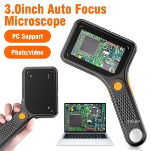 500X Digital Microscope Handheld Microscope with Magnifying Glass 3.0inch Big Screen 2MP for Jewelry Electronics Watch Repair