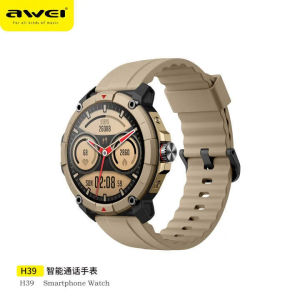 Awei H39 Smart Watch for Men Original With GPS | 2ATM Waterproof |100+ Sport Modes | Bluetooth 5.3 Call | Support Alexa Voice | Blood Pressure Blood Oxygen Monitor | Fitness Watch Touch Screen For Outdoor Running Gym