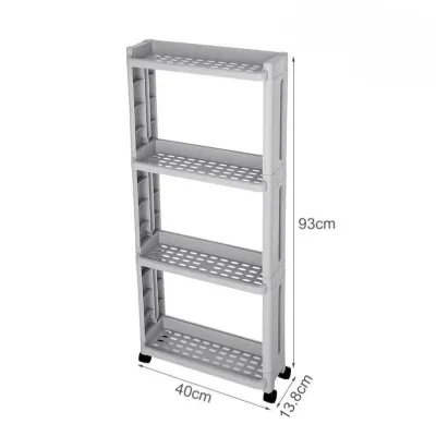 Kệ Nhựa 4 Tầng Cozy Home đựng đồ đa năng góc hẹp tiết kiệm không gian với bánh xe xoay 360 độ kháng nước kháng bụi