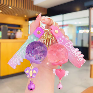 Acrylic Couple Keychains Cute Cartoon Sandflow Ball Charms Opening Celebration Gifts Creative Festival Supplies