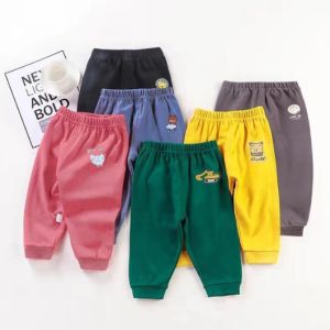 กางเกงขายาวเด็ก กางเกงกันหนาว ขาจัม สำหรับเด็ก 1-6 ขวบ ผ้าคอตตอน ใส่สบาย ใส่ได้ทั้งชายและหญิง V42