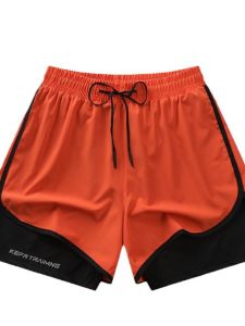 Mens Summer Loose Ice Silk Shorts Thin Running Sports Fashion Urban Style Breathable Quick Dry Three Quarter Length Pants