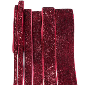 5-10yards 7/10/15/20/25/38mm Wine Red Velvet Ribbon Sparkle Glitter Ribbon For Present Gift Bouquet Wrapping Party Decoration