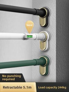 Retractable Clothesline Indoor Invisible No Drilling Bathroom Steel Wire Clothes Drying Rack Balcony Wire Rope Clothes Hanger