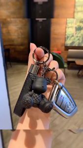 Móc khóa thỏ hoạt hình cao cấp phụ kiện oto móc treo balo túi xách