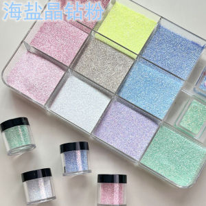 Duole Handmade DIY Epoxy Sea Salt Bright Crystal Sugar Powder Flow Hemp Nail Material Candy Mixed Glitter Powder