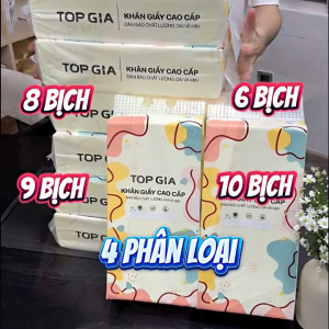 Thùng 6 Gói - Khăn Giấy Top Gia Đa Sắc Giấy Vệ Sinh Giấy Rút Treo Tường 4 Lớp - Hàng Chính Hãng - Lazada