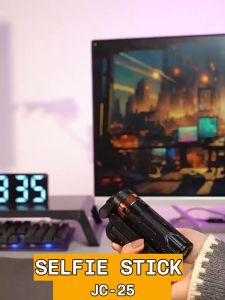 ไม้เซลฟี่ Mini 3in1 รุ่น JC-25 ใช้วางมือถือบนโต๊ะได้ ขนาดพับเก็บยาว 10.5 ซม พกพาสะดวก น้ำหนักเบา ขาตั้ง 4 ขาตั้งมั่นคง